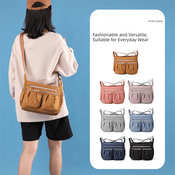 Blue Multi - Pocket Lightweight Nylon Crossbody Bag – Stylish, Functional, and Spacious Shoulder Bag for Women - RnR Galore