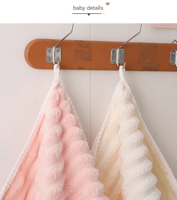 Blue Plush Ribbed Coral Fleece 3 - Piece Towel Set - Ultra Soft & Absorbent Bath, Hand Towel and Hair Wrap - RnR Galore