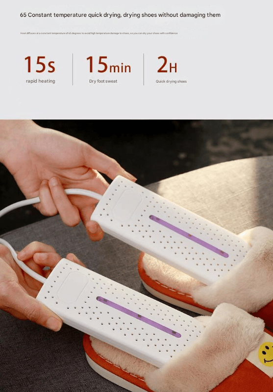 Blue Portable USB Shoe Dryer & Deodorizer - Constant Temperature Electric Boot Warmer with UV Sanitizer - RnR Galore