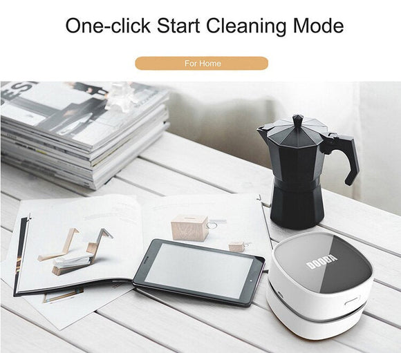 Blue Rechargeable Cordless Mini Desktop Vacuum - Portable Handheld Cleaner for Desk, Keyboard, Crumb & Dust - RnR Galore