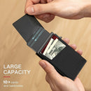 Blue Ultra - Slim RFID Blocking Pop - Up Wallet - Automatic Card Holder with Metal Case & Secure Screw Base - RnR Galore