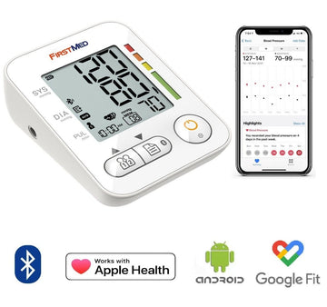 Bluetooth Blood Pressure Monitor, Large Cuff 22 - 42cm, Digital, Smartphone Compatible - RnR Galore