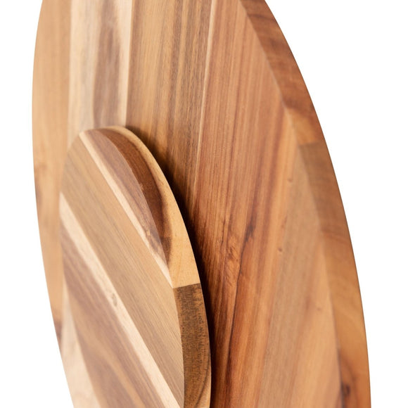 Bread and Butter 18 Inch Wooden Lazy Susan Tray - Wood Snowflake - RnR Galore