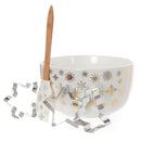 Bread and Butter Electroplate Snowflake Mini Mix Bowl Set - Gold - RnR Galore