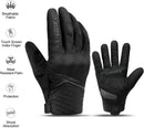 Breathable Mesh Motorcycle Gloves Touchscreen with TPR Palm Pad Hard Knuckle - Black - XLarge - RnR Galore
