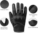 Breathable Mesh Motorcycle Gloves Touchscreen with TPR Palm Pad Hard Knuckle - Black - XLarge - RnR Galore
