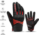 Breathable Mesh Motorcycle Gloves Touchscreen with TPR Palm Pad Hard Knuckle - Red - Large - RnR Galore
