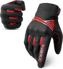 Breathable Mesh Motorcycle Gloves Touchscreen with TPR Palm Pad Hard Knuckle - Red - Large - RnR Galore