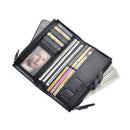 Brown Men's Vintage PU Leather Long Wallet - High Capacity Dual Zipper Clutch with Phone & Card Slots - RnR Galore