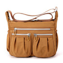 Brown Multi - Pocket Lightweight Nylon Crossbody Bag – Stylish, Functional, and Spacious Shoulder Bag for Women - RnR Galore
