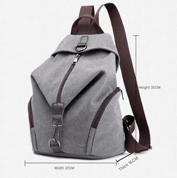 Brown Women's Vintage Canvas Backpack Casual Daypack Retro College School Bag Large Capacity Rucksack for Travel Work & Daily Use - RnR Galore