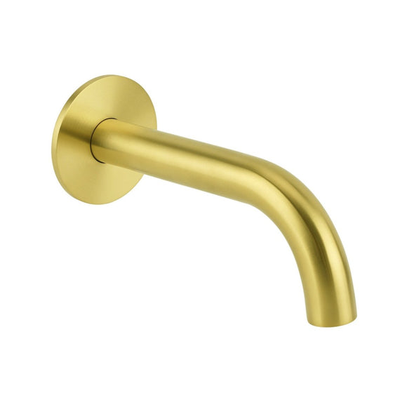 Brushed Gold 150mm Round Curve Faucet Outlet Bathroom Tub Water Filler Spout Set - RnR Galore