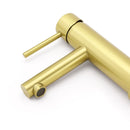 Brushed Gold Round Bathroom Basin Mixer Laundry Vanity Sink Faucet Lever Tapware - RnR Galore