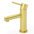 Brushed Gold Round Bathroom Basin Mixer Laundry Vanity Sink Faucet Lever Tapware - RnR Galore