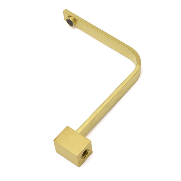 Brushed Gold Square Bathroom Spout Gooseneck Arm Bathtub Filler Tap Water Outlet - RnR Galore
