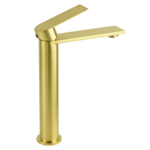 Brushed Gold Stainless Steel Tall Basin Mixer Vanity Sink Faucet Laundry Spout - RnR Galore
