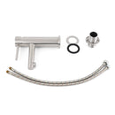 Brushed Nickel Basic Round Bathroom Basin Mixer Laundry Vanity Sink Faucet Tap - RnR Galore