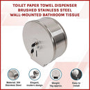 Brushed Stainless Steel Wall Mounted Toilet Paper Towel Dispenser - RnR Galore