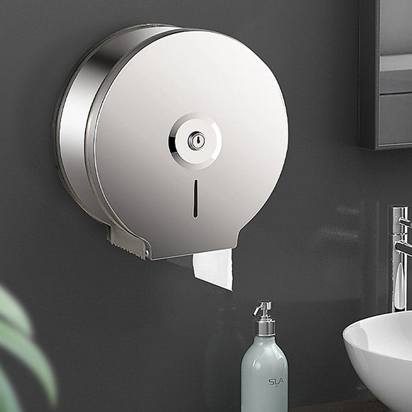 Brushed Stainless Steel Wall Mounted Toilet Paper Towel Dispenser - RnR Galore