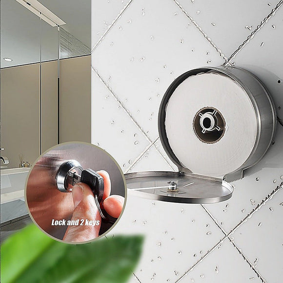 Brushed Stainless Steel Wall Mounted Toilet Paper Towel Dispenser - RnR Galore