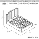 Camelia Double Size Bed Frame Pink Velvet Upholstery High Headboard Quality Slats Metal Structure - RnR Galore