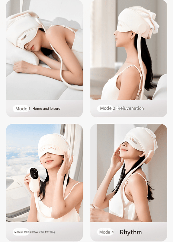 Capless Version Electric Head Massage Hat with Inflatable Airbags - 6 - Zone Scalp Therapy for Relaxation and Sleep Aid - RnR Galore