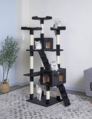 CARLA HOME 180cm Cat Tree Tower for Indoor Cats with Dual Condos, Plush Perches, Sisal Scratching Posts & Ramps for Kittens & Adult Cats (Black) - RnR Galore