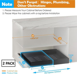 CARLA HOME 2 Pack Pull Out Cabinet Organizer Expandable for Cabinets with Adjustable Slide Out Shelves and Easy Installation (Black) - RnR Galore