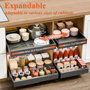 CARLA HOME 2 Pack Pull Out Cabinet Organizer Expandable for Cabinets with Adjustable Slide Out Shelves and Easy Installation (Grey) - RnR Galore