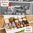 CARLA HOME 2 Pack Pull Out Cabinet Organizer Expandable for Cabinets with Adjustable Slide Out Shelves and Easy Installation (White) - RnR Galore