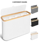 CARLA HOME 2 pack Toilet Paper Storage Basket Holds Up to 12 Rolls with Bamboo Lid and Handle for RV Closet (Black) - RnR Galore