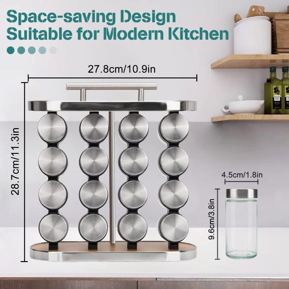 CARLA HOME 20 - Jar Spice Rack Organizer Storage for Kitchen Countertop or Cabinet - RnR Galore