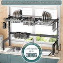 CARLA HOME Adjustable Over the Sink Dish Drying Rack with Utensil Holder, Hooks & Cutting Board Rack for Kitchen Counter Storage - RnR Galore