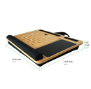 CARLA HOME Bamboo Laptop Lap Desk with Cushion, Angle Adjustable and Sleeve Case Bag for Office and Home - RnR Galore