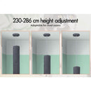 CARLA HOME Floor to Ceiling Cat Tree Tower with Adjustable Height 230 - 286cm for Indoor Cats (Grey) - RnR Galore