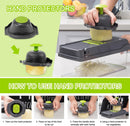 CARLA HOME Multifunctional Mandoline Vegetable Chopper 16 - in - 1 with Stainless Steel Blades, Storage Container & Hand Guard for Fruits & Veggies - RnR Galore