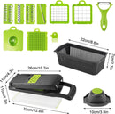 CARLA HOME Multifunctional Mandoline Vegetable Chopper 16 - in - 1 with Stainless Steel Blades, Storage Container & Hand Guard for Fruits & Veggies - RnR Galore