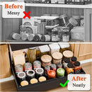 CARLA HOME Pack Pull Out Cabinet Organizer Expandable for Cabinets with Adjustable Slide Out Shelves and Easy Installation (Black) - RnR Galore