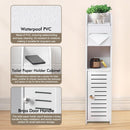 CARLA HOME Slim Bathroom Cabinet with Toilet Paper Holder for Toilet or Laundry Room - RnR Galore
