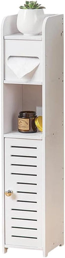 CARLA HOME Slim Bathroom Cabinet with Toilet Paper Holder for Toilet or Laundry Room - RnR Galore
