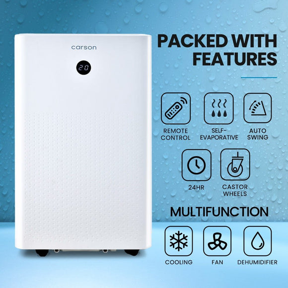 CARSON 3.5kW Portable Air Conditioner, with Dehumidifier Mode & Fan Cooler - RnR Galore