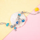 Cartoon Ocean Theme Bracelet with Octopus, Jellyfish, Crab Charms & Crystal Rhinestone Beads(17cm) - RnR Galore