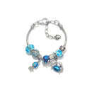 Cartoon Ocean Theme Bracelet with Octopus, Jellyfish, Crab Charms & Crystal Rhinestone Beads(18cm) - RnR Galore