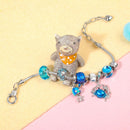 Cartoon Ocean Theme Bracelet with Octopus, Jellyfish, Crab Charms & Crystal Rhinestone Beads(21cm) - RnR Galore