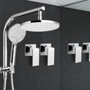Cefito 9'' Rain Shower Head Set Handheld Round High Pressure Twins Tap�Chrome - RnR Galore