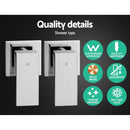Cefito 9'' Rain Shower Head Set Handheld Round High Pressure Twins Tap�Chrome - RnR Galore