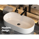 Cefito Bathroom Basin Ceramic Vanity Sink Hand Wash Bowl 52x31cm - RnR Galore