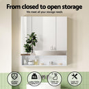 Cefito Bathroom Mirror Cabinet Medicine Adjustable Shelves Wall Hung 700x750mm White - RnR Galore