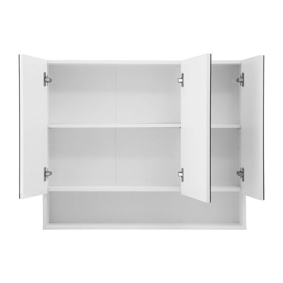 Cefito Bathroom Mirror Cabinet Medicine Adjustable Shelves Wall Hung 900x750mm White - RnR Galore