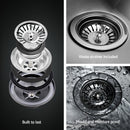 Cefito Kitchen Sink 61X43CM Stainless Steel Basin Single Bowl Black Drain Basket - RnR Galore